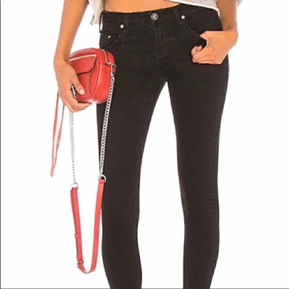 One Teaspoon Loonies size 26 black skinny jeans y2k